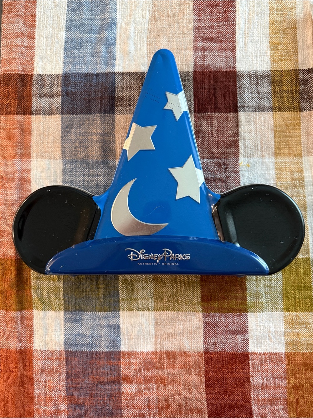 Disney Blue Sorcerer Mickey Ears Hat Night Sky Design EMPTY Cookie Tin